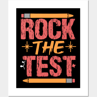 Groovy Rock The Test Don't Stress Just Do Your Best Testing Posters and Art